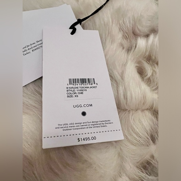 UGG KARLENE TOSCANA SHEARLING CHESTNUT JACKET - WOMEN'S - Picture 4 of 4